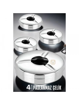 4 lü Set Çelik Küllük Vercher Design