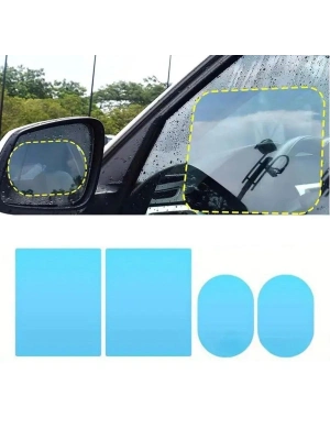 ®  4 Parça Yan Aynalar ve Yan Camlar İçin Araç Ayna Yağmur Kaydırıcı ve Cam Buğu Önleyici Film Seti