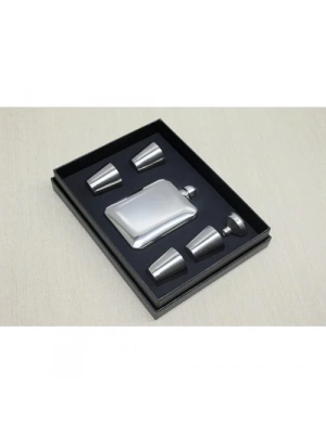 4 Shot Bardaklı Matara Seti Çelik