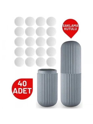 40 Adet Tablet Güve Topu Naftalin Kutulu Set