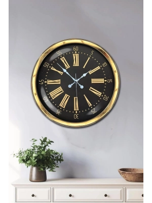 ® 40 cm Metal Gold Roma Rakamlı Duvar Saati