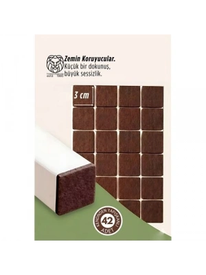 ® 42 Adet Kendinden Yapışkanlı 3x3 cm Premium Zemin Koruyucu Keçe Seti
