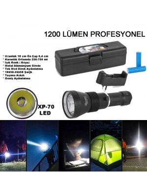 4200 Lümen Profesyonel Şarjlı El Feneri Wt-655