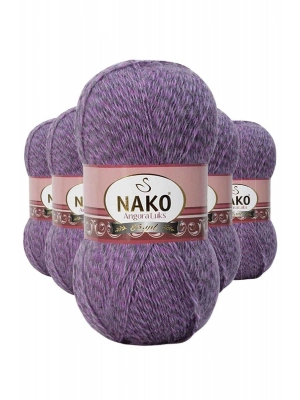 5 Adet Angora Lüks El Örgü İpi Lila Muline 21360