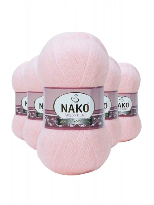 5 Adet Angora Lüks El Örgü İpi Pembe 11502