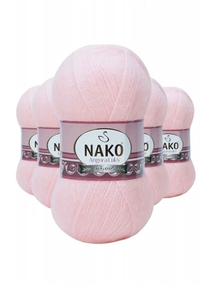 5 Adet Angora Lüks El Örgü İpi Pembe 11502