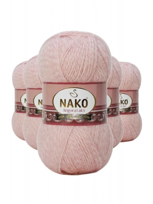 5 Adet Angora Lüks El Örgü İpi Powder 21356
