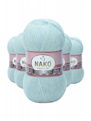 5 Adet Angora Lüks El Örgü İpi Saraylı Mint 10471