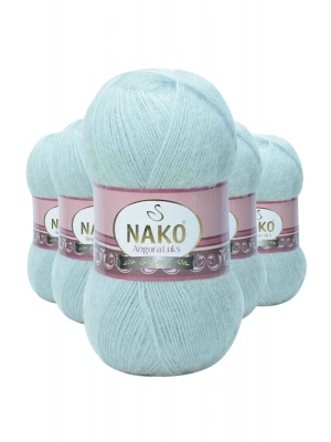 5 Adet Angora Lüks El Örgü İpi Saraylı Mint 10471