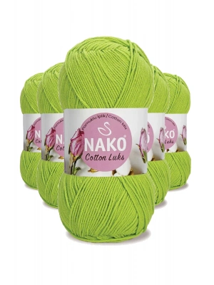 5 Adet Cotton Lüks Yelek Tunik Kazak Bluz Hırka İpi Yünü Fıstık Yeşili 97567