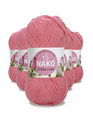 5 Adet Cotton Lüks Yelek Tunik Kazak Bluz Hırka İpi Yünü Gül Pembe 97551