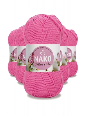 5 Adet Cotton Lüks Yelek Tunik Kazak Bluz Hırka İpi Yünü Koyu Pembe 97550