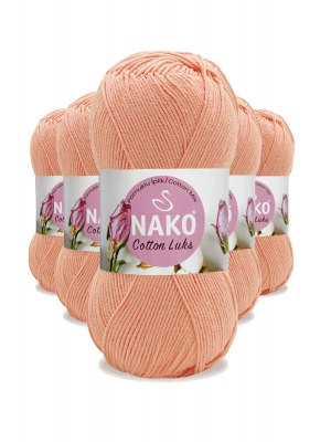 5 Adet Cotton Lüks Yelek Tunik Kazak Bluz Hırka İpi Yünü Somon 97594