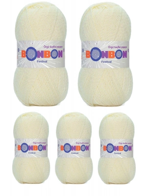 5 Adet Festival Simli Örgü İpi Yünü Renk No:223