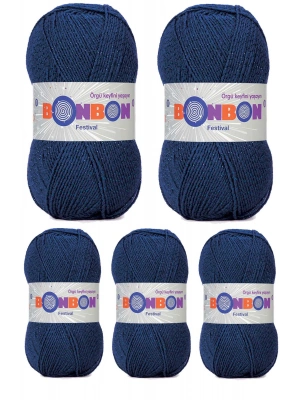 5 Adet Festival Simli Örgü İpi Yünü Renk No:488