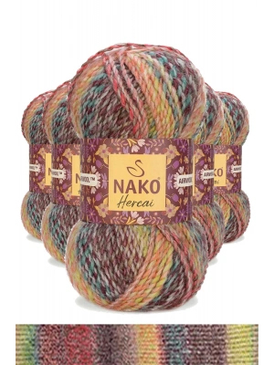 5 Adet Hercai Ebruli Hırka Kazak Atkı Bere El Örgü İpi Yünü 28030