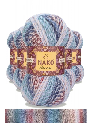 5 Adet Hercai Ebruli Hırka Kazak Atkı Bere El Örgü İpi Yünü 28132