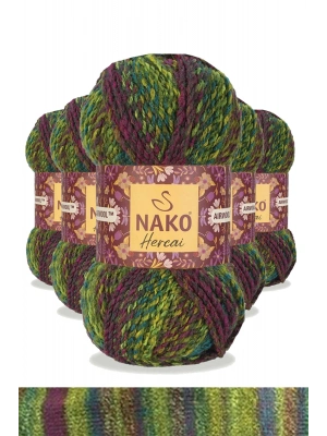 5 Adet Hercai Ebruli Hırka Kazak Atkı Bere El Örgü İpi Yünü 7130