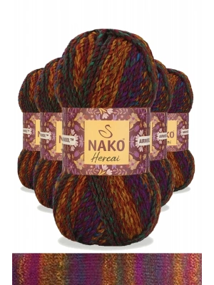 5 Adet Hercai Ebruli Hırka Kazak Atkı Bere El Örgü İpi Yünü 7131