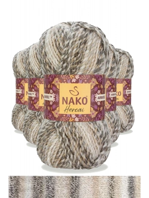 5 Adet Hercai Ebruli Hırka Kazak Atkı Bere El Örgü İpi Yünü 7309