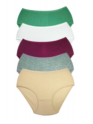 5 Adet Kadın Yüksek Bel Ribana Bato Külot S045