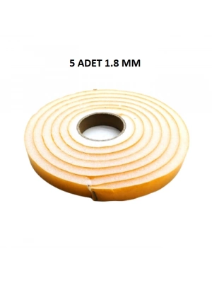 5 Adet Kapı Pencere Isı Yalıtım Süngeri Yapışkanlı Pencere Rüzgar Bandı 18mm X 2,5 Mt