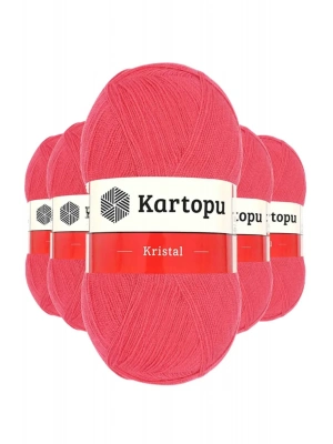 5 Adet Kristal Çift Katlı El Örgü Lif İpi Nar Çiçeği K812