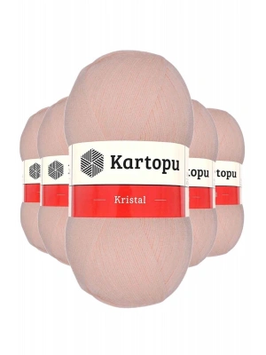 5 Adet Kristal Çift Katlı El Örgü Lif İpi Somon K223