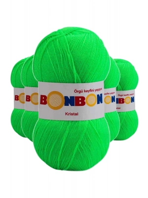 5 Adet Kristal El Örgü Lif İpi Fıstık Yeşili 98395