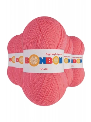 5 Adet Kristal El Örgü Lif İpi Pembe 98230 - bonbon mudanis