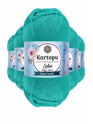 5 Adet Lotus Bikini Büstiyer Bluz Örgü İpi  K440 Yeşil