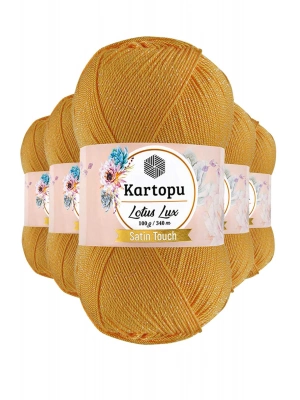 5 Adet Lotus Lux Bikini Büstiyer Bluz Simli Örgü İpi K318 Koyu Sarı