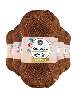 5 Adet Lotus Lux Bikini Büstiyer Bluz Simli Örgü İpi K840 Koyu Hardal