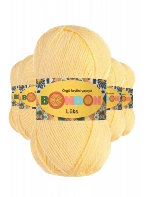 5 Adet Lüks Patik İpi Yünü Bebe Sarı 98292 - bonbon mudanis