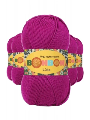 5 Adet Lüks Patik İpi Yünü Fuşya 98403