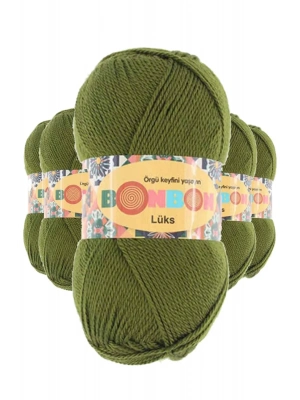 5 Adet Lüks Patik İpi Yünü Haki 98686