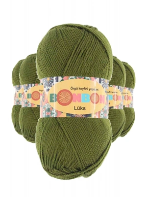 5 Adet Lüks Patik İpi Yünü Haki 98686