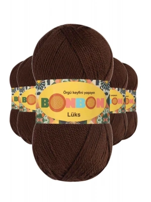 5 Adet Lüks Patik İpi Yünü Kahve 98297