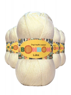 5 Adet Lüks Patik İpi Yünü Krem 98272