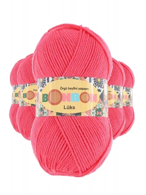 5 Adet Lüks Patik İpi Yünü Mercan 98299