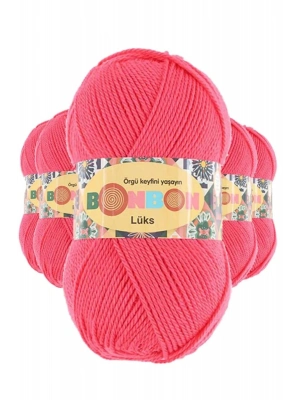 5 Adet Lüks Patik İpi Yünü Mercan 98299 - bonbon mudanis