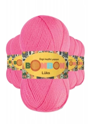 5 Adet Lüks Patik İpi Yünü Pembe 98230 - bonbon mudanis