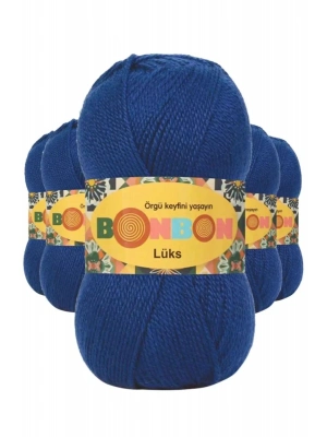 5 Adet Lüks Patik İpi Yünü Saks Mavi 98488 - bonbon mudanis