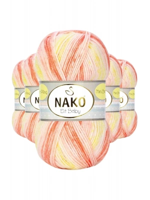 5 Adet Mini Batik Bebe El Örgü İpi Turuncu Sarı 32430