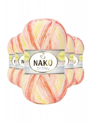 5 Adet Mini Batik Bebe El Örgü İpi Turuncu Sarı 32430