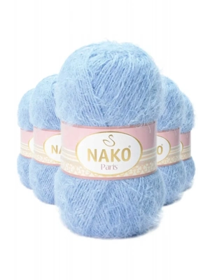 5 Adet Paris El Örgü ipi Yünü Mavi 4129