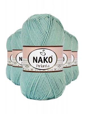 5 Adet Pırlanta Amigurumi El Örgü İpi Yünü Çağla Yeşili 12297