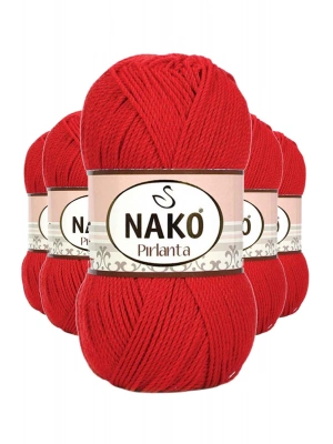 5 Adet Pırlanta Amigurumi El Örgü İpi Yünü Gelincik Kırmızı 6741