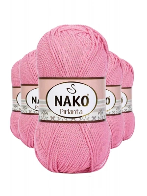 5 Adet Pırlanta Amigurumi El Örgü İpi Yünü Pembe 6740