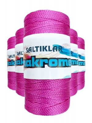 5 Adet Polyester Makrome İpi 1538 Fuşya 100 gr